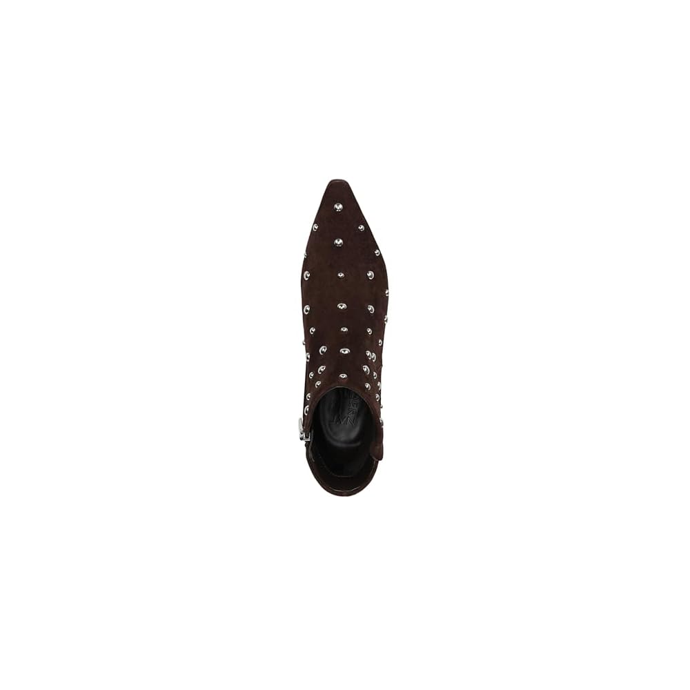 Chocolate Brown Studded Suede