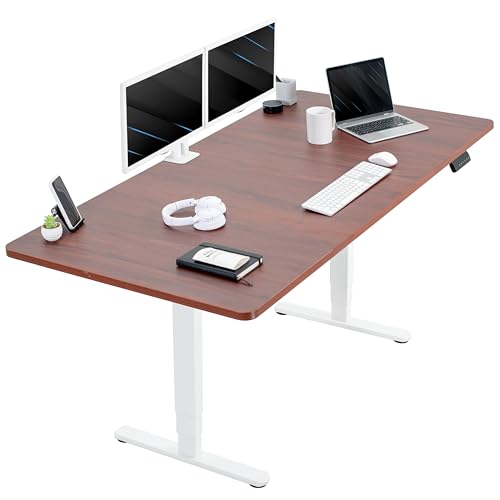Dark Walnut Top / White Frame
