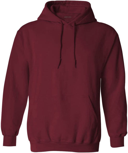 Joe's USA Big and Tall Hoodies for Men Pullover Hooded Sweatshirt-4XLT-Cardinal