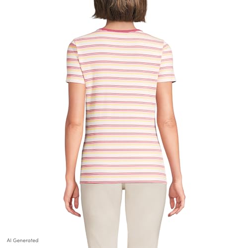 Ivory/Coral Multi Stripe