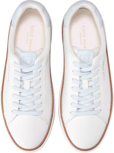 White Leather/Ballad Blue Glossy Snake Print Leather