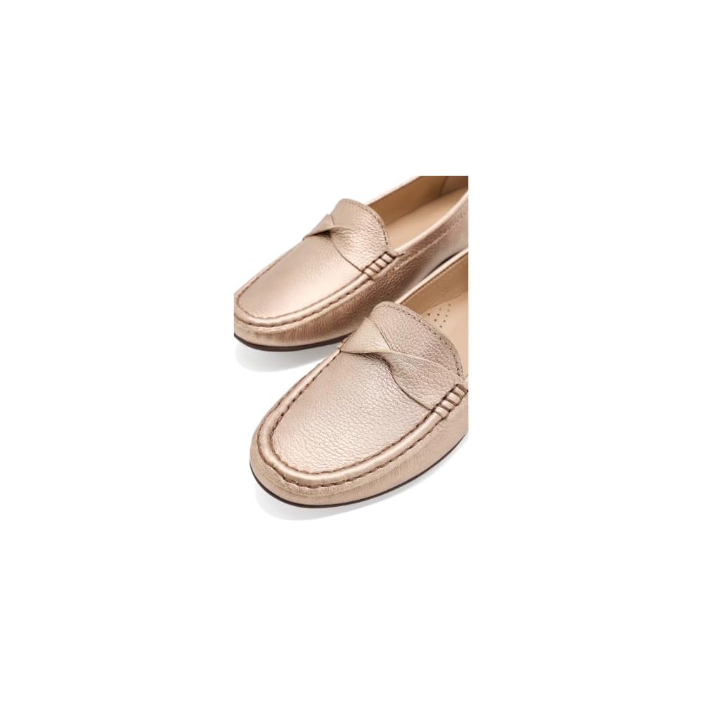 Gold Metallic Grainy Leather