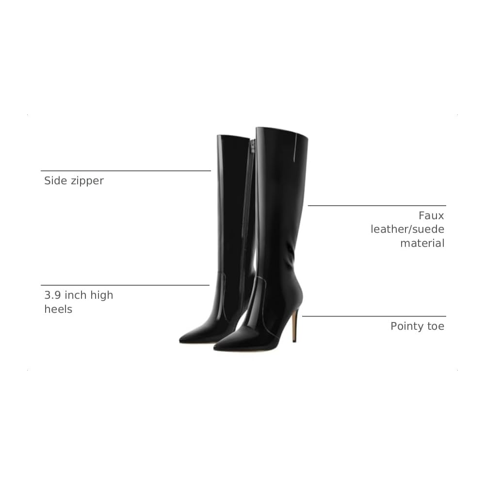 Faux Patent Leather Black