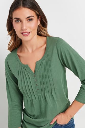 Long Tall Sally LTS Tall Henley Top Light Khaki 14