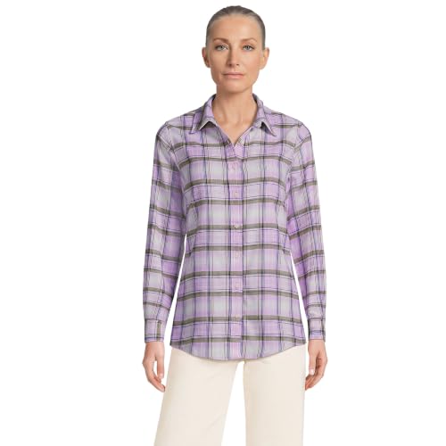 Blushed Lilac/Olive Plaid