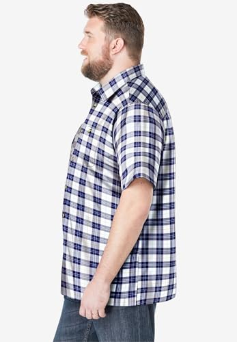 White Navy Plaid