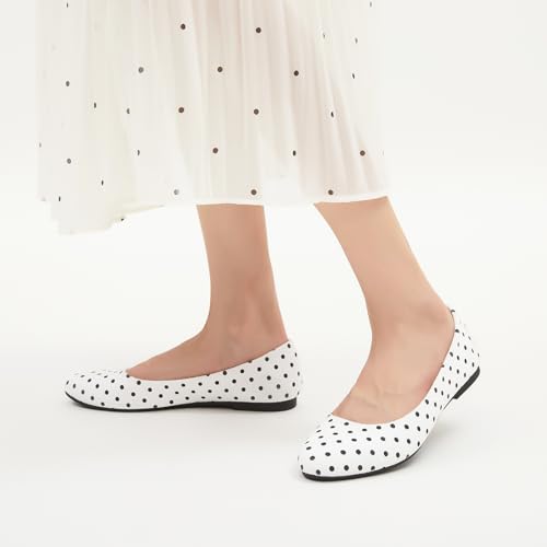 White Polka Dots