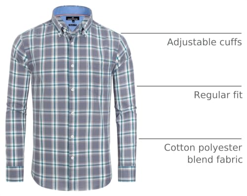 Grey/Green, Plaid