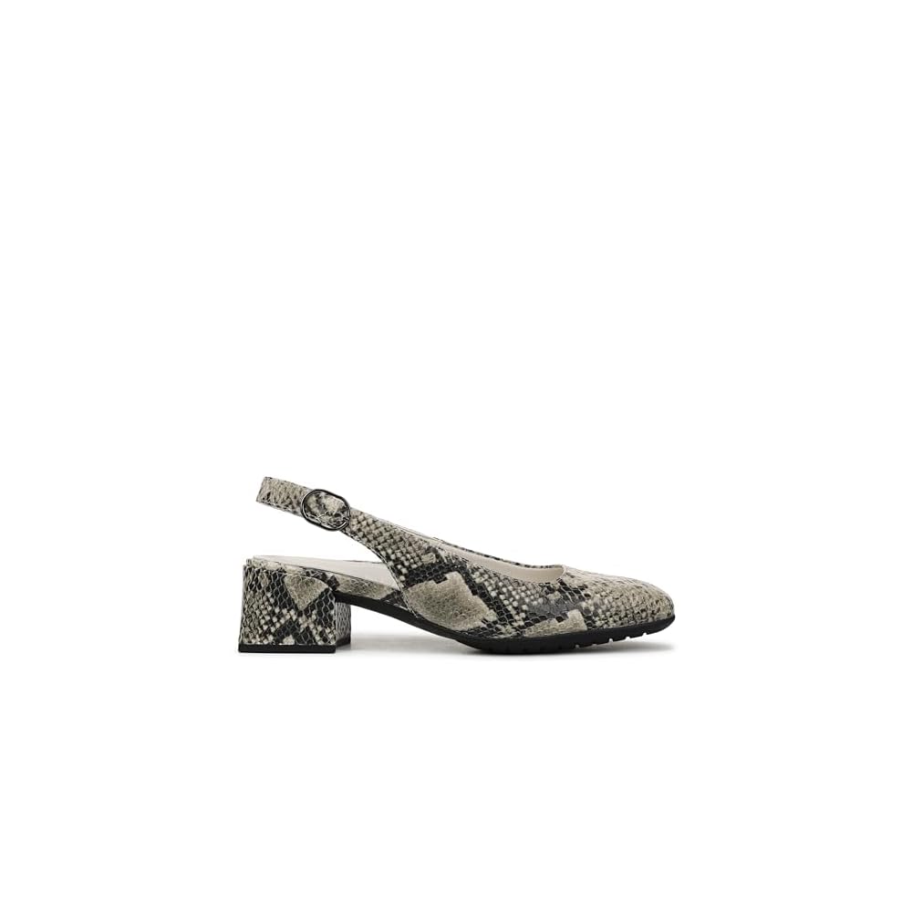 Cream Snake Embossed Leather