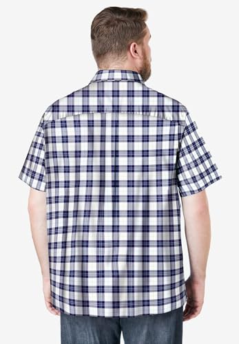 White Navy Plaid