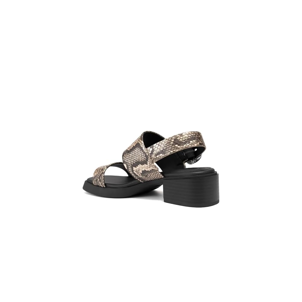 Champagne Metallic Snake Print