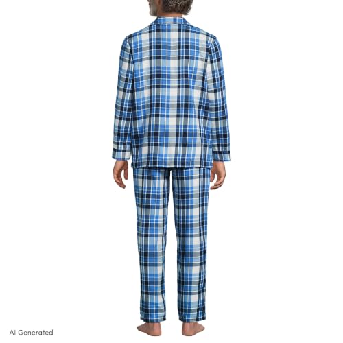 Muted Cobalt Blue Plaid