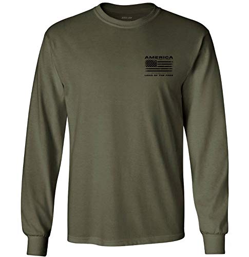 Military Green 100% Cotton Long Sleeve T-shirt