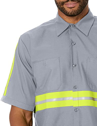 Grey With Yellow/Green Visibility Trim
