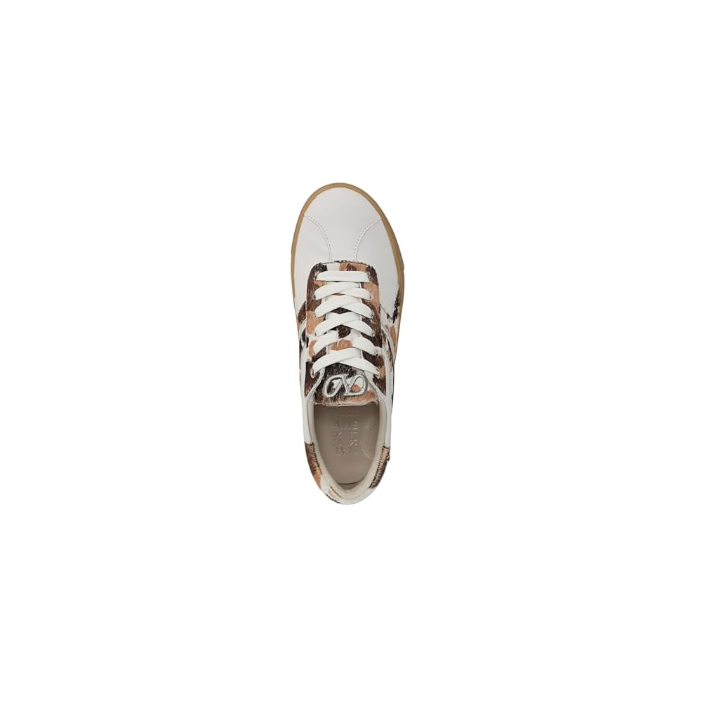 Warm White Leather/Brown Cow Print