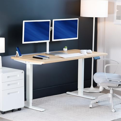 Light Wood Top / White Frame