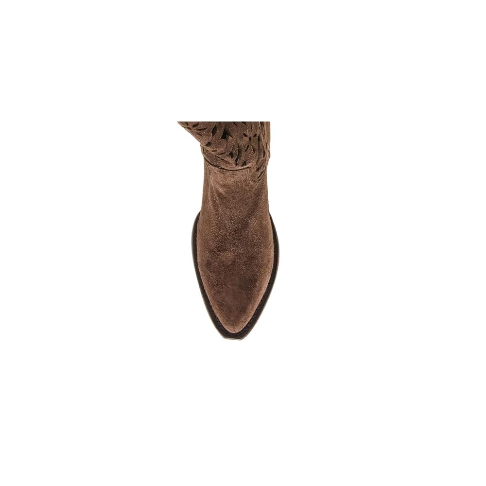 Brown Suede Cutout