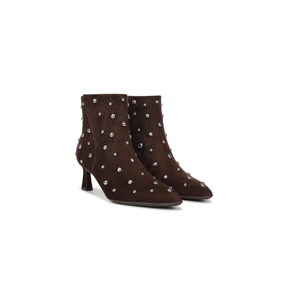Chocolate Brown Studded Suede
