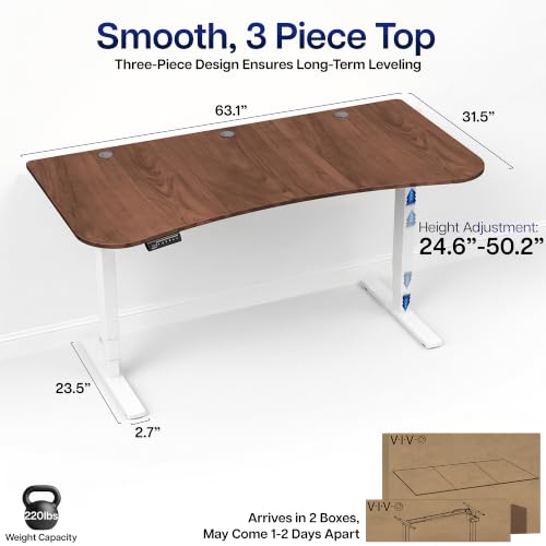 Dark Walnut Top / White Frame
