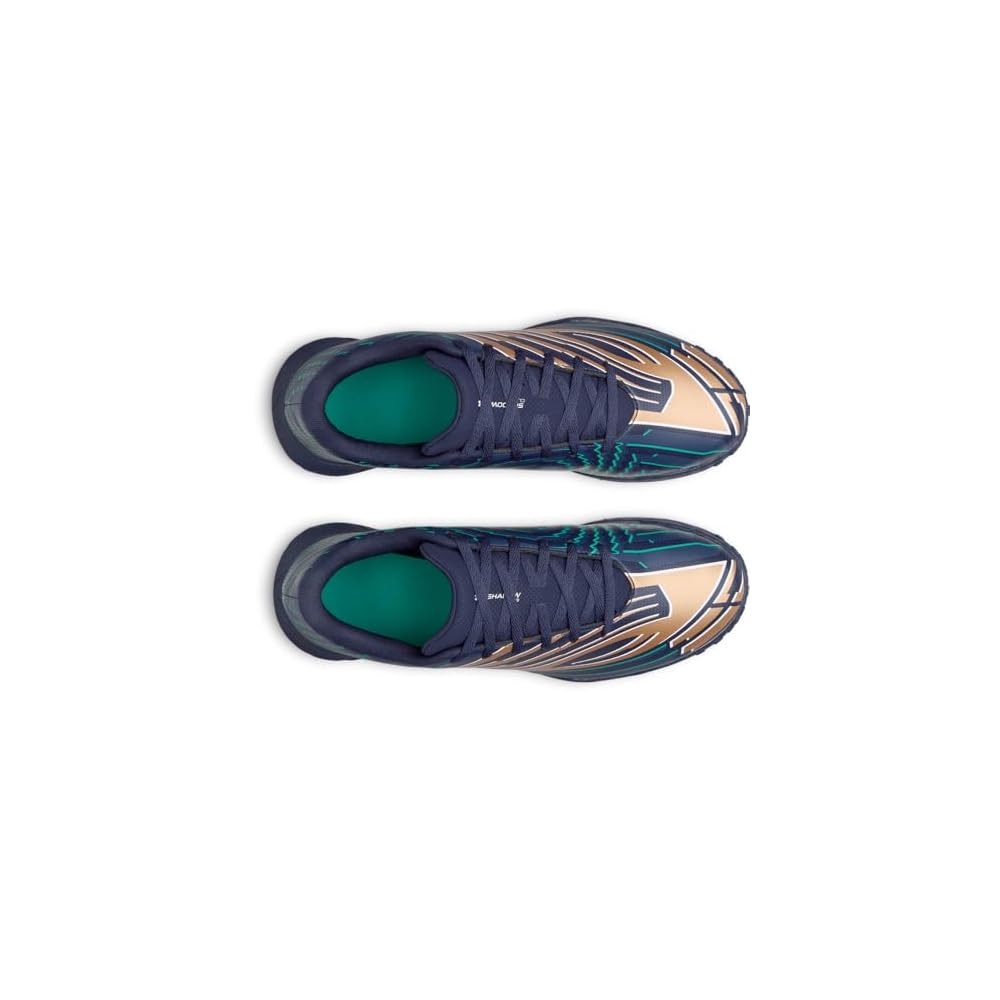 (410) Midnight Navy/White/Metallic Copper Ore