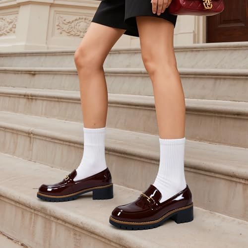 Burgundy-pat