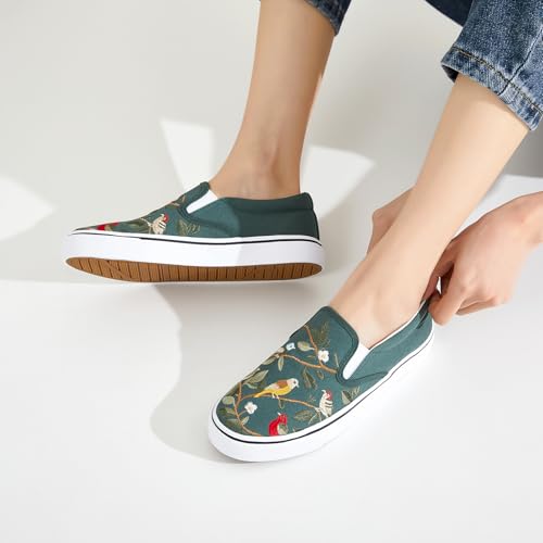 Dark Green Embroidery