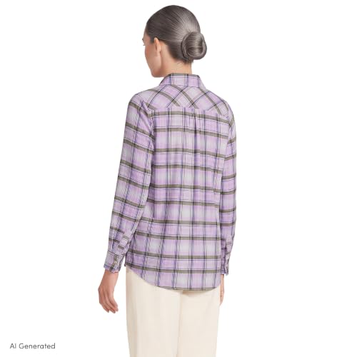 Blushed Lilac/Olive Plaid