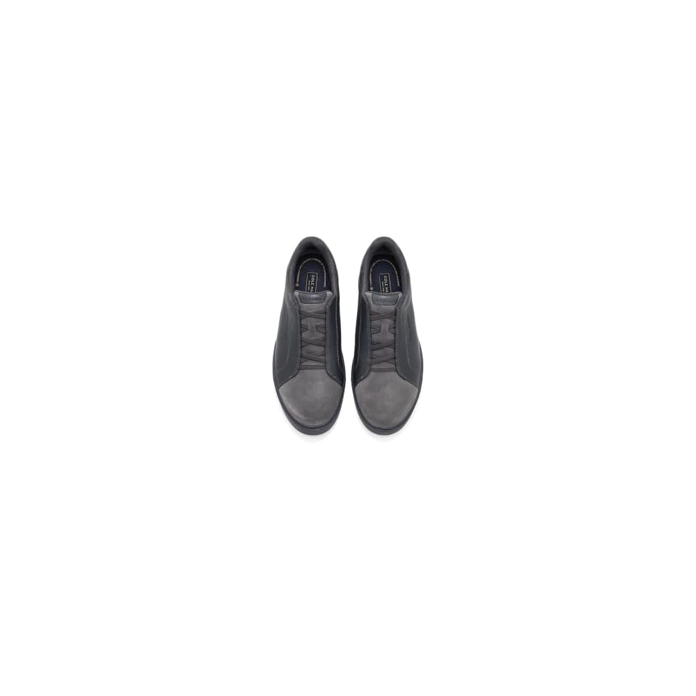 Gray Pinstripe Suede
