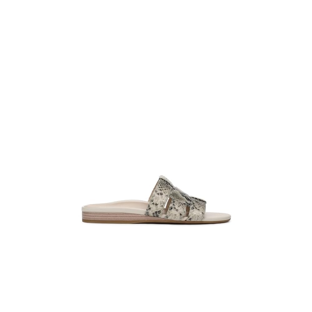 Cream Snake Embossed Leather