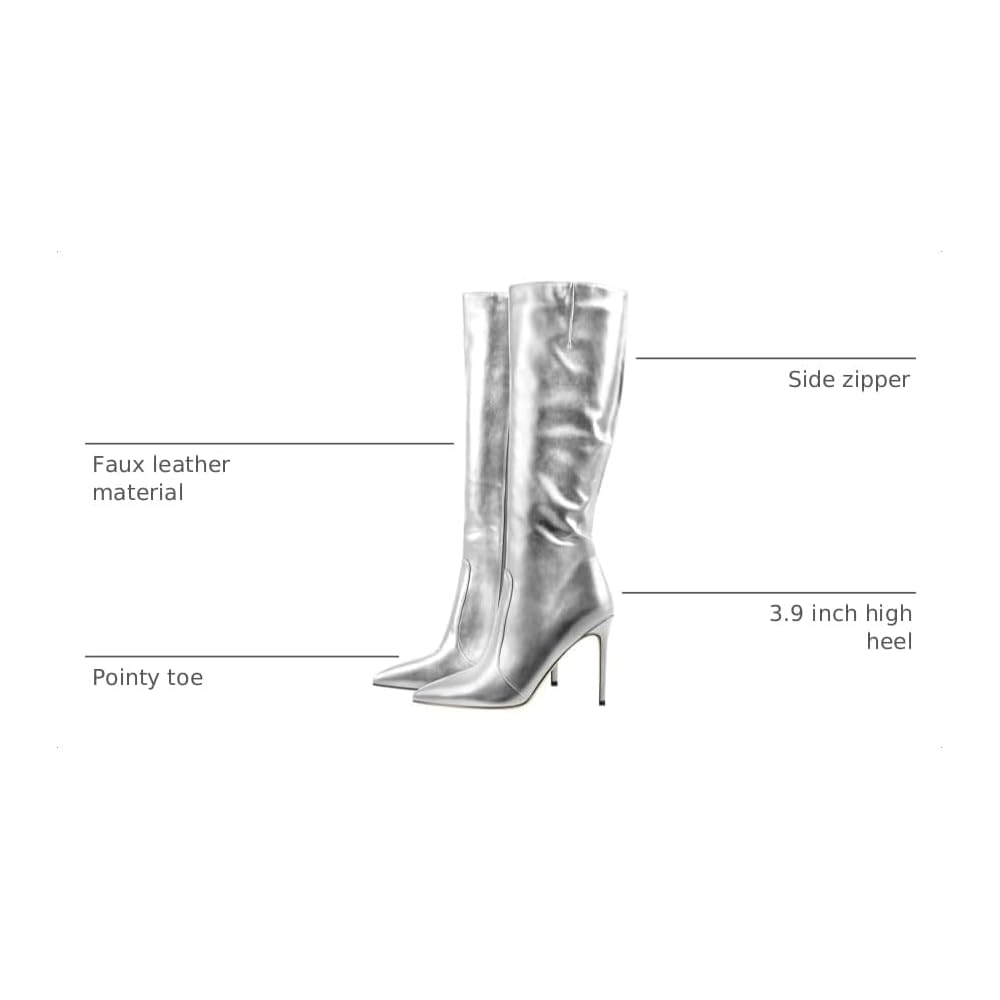 Faux Leather Silver