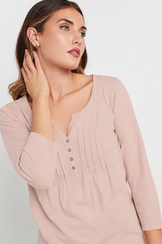 Long Tall Sally LTS Tall Henley Top Pink 8