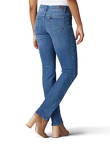Lee Women's Ultra Lux Comfort with Flex Motion Straight Leg Jean Juniper 14 Long