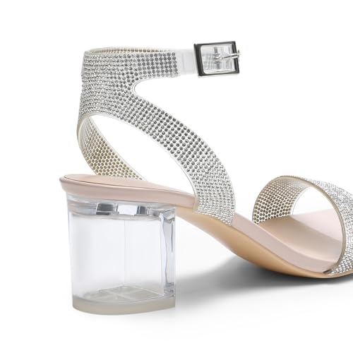 Nude/Clear-rhinestone