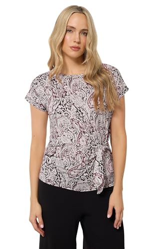 Long Tall Sally LTS Tall Paisley Side Tie Top Black 16