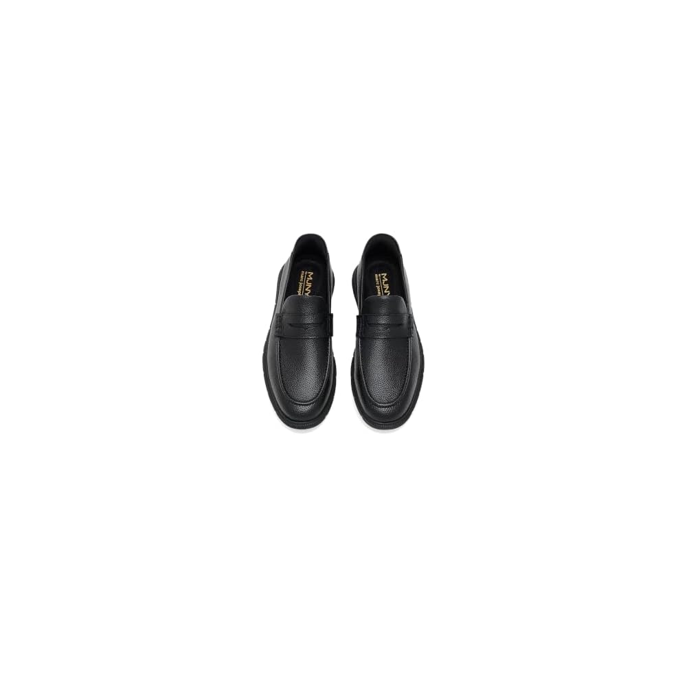 Black Grainy Leather/Black