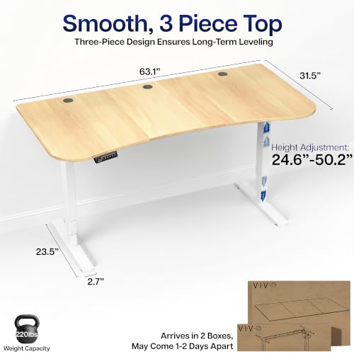 Light Wood Top / White Frame