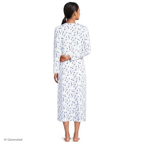Ivory/Blue Sky Wispy Floral