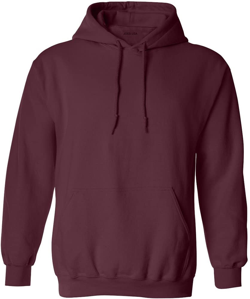 Joe's USA Big and Tall Hoodies for Men Pullover Hooded Sweatshirt-2XLT-Maroon