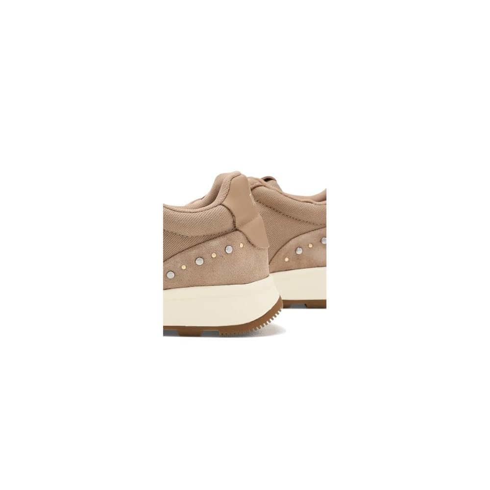 Mid Taupe Vintage Twill/Suede/Studs