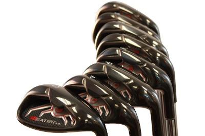 Heater 3.0 Series Black Plasma Golf Iron Set +2 inch Over XL Big & Tall Men's 8-Piece Set (4-PW, SW) Right Handed Regular Flex R Flex Club (Tall 6'3"+ / +2" Over) with Jumbo Black Pro Velvet Grip