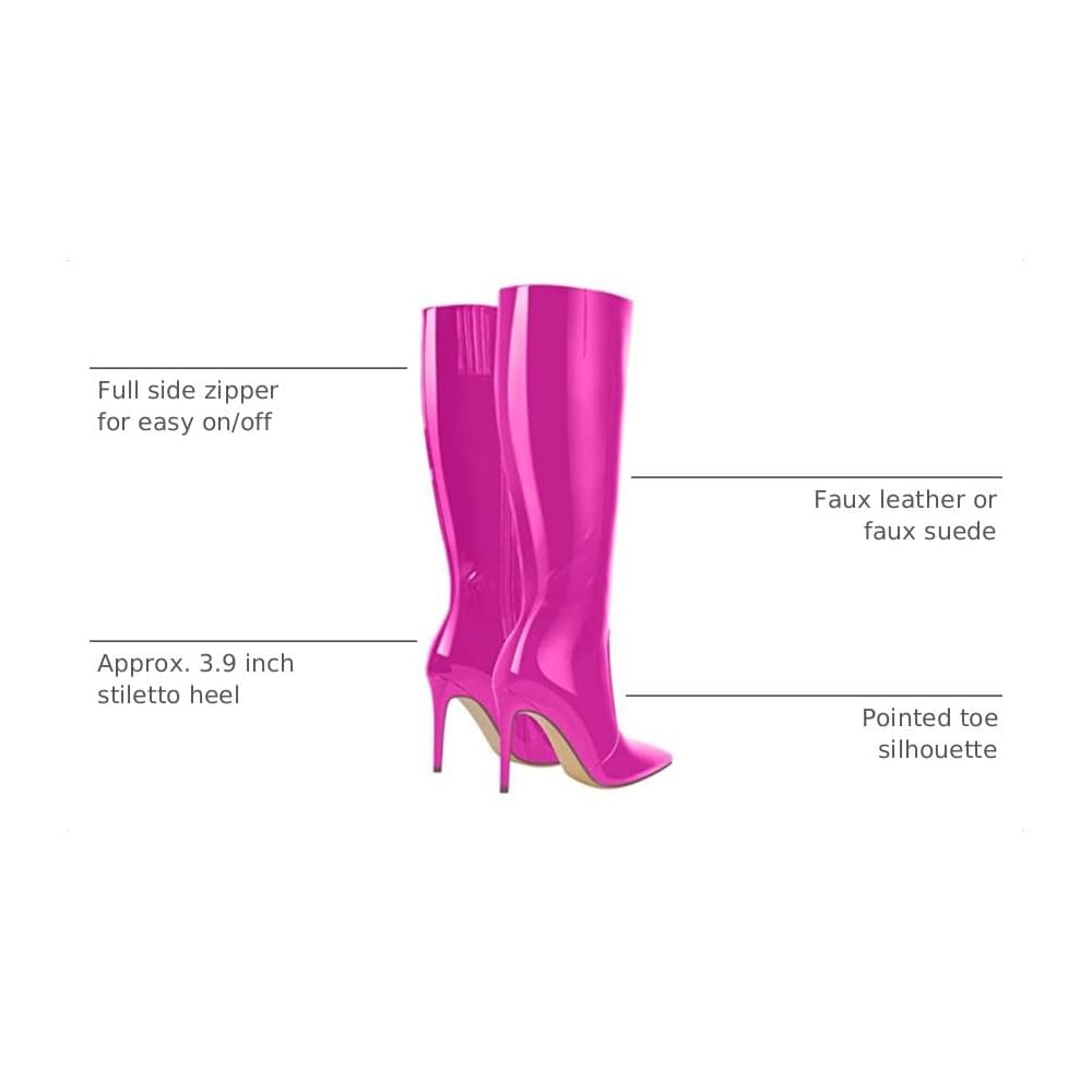 Faux Patent Leather Rose Red