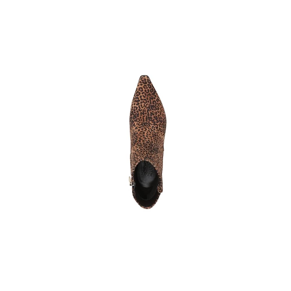Brown Leopard Print Suede