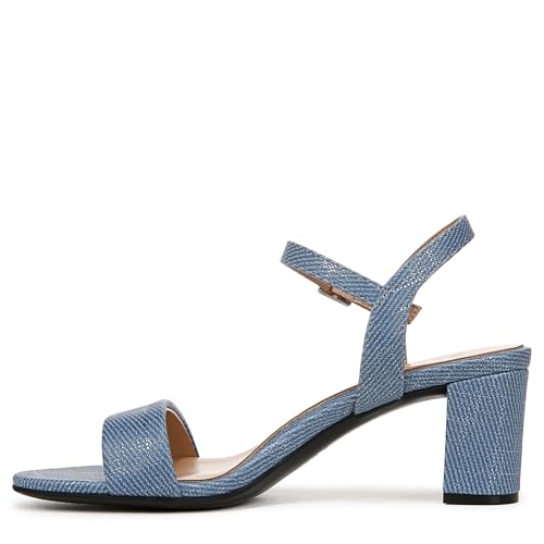 Denim Blue Metallic Twill