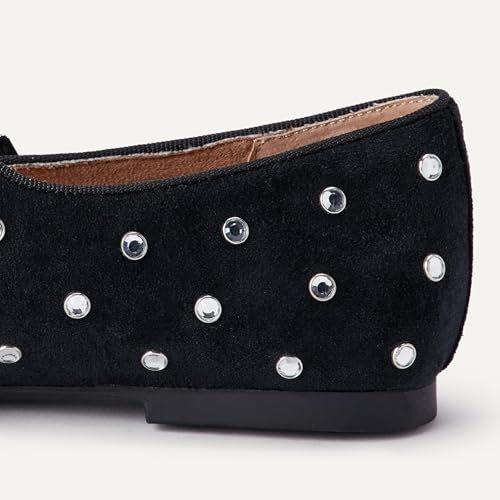 Black Faux Suede/Crystals