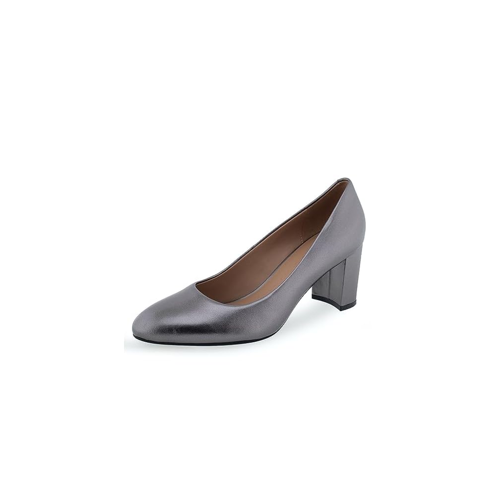 Gunmetal Metallic Leather