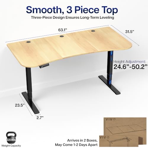 Light Wood Top / Black Frame
