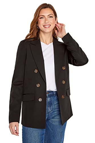 Long Tall Sally Women Tall Double Breasted Blazer Black 8