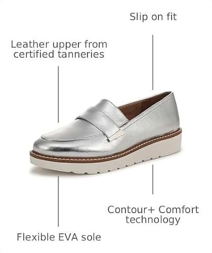 Silver Metallic Leather
