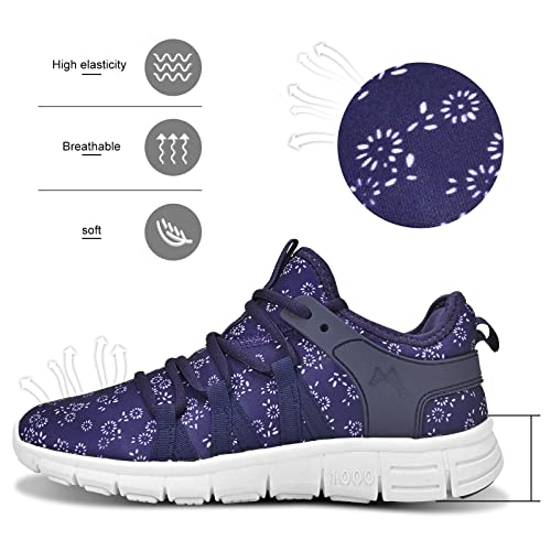 Blue Upper With White Flowers