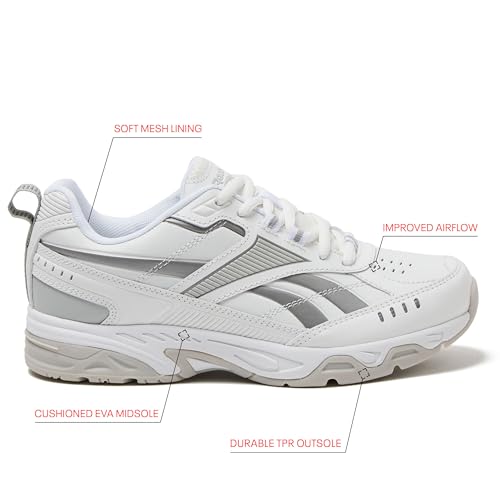 White/Metallic Silver/Grey